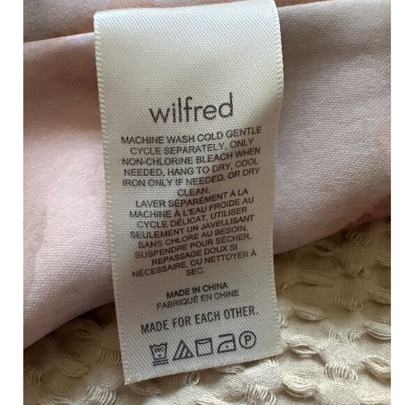 Wilfred‎ Free Novella Long Sleeve Blouse Birch/Pale Sky Aritzia Medium - Picture 7 of 8